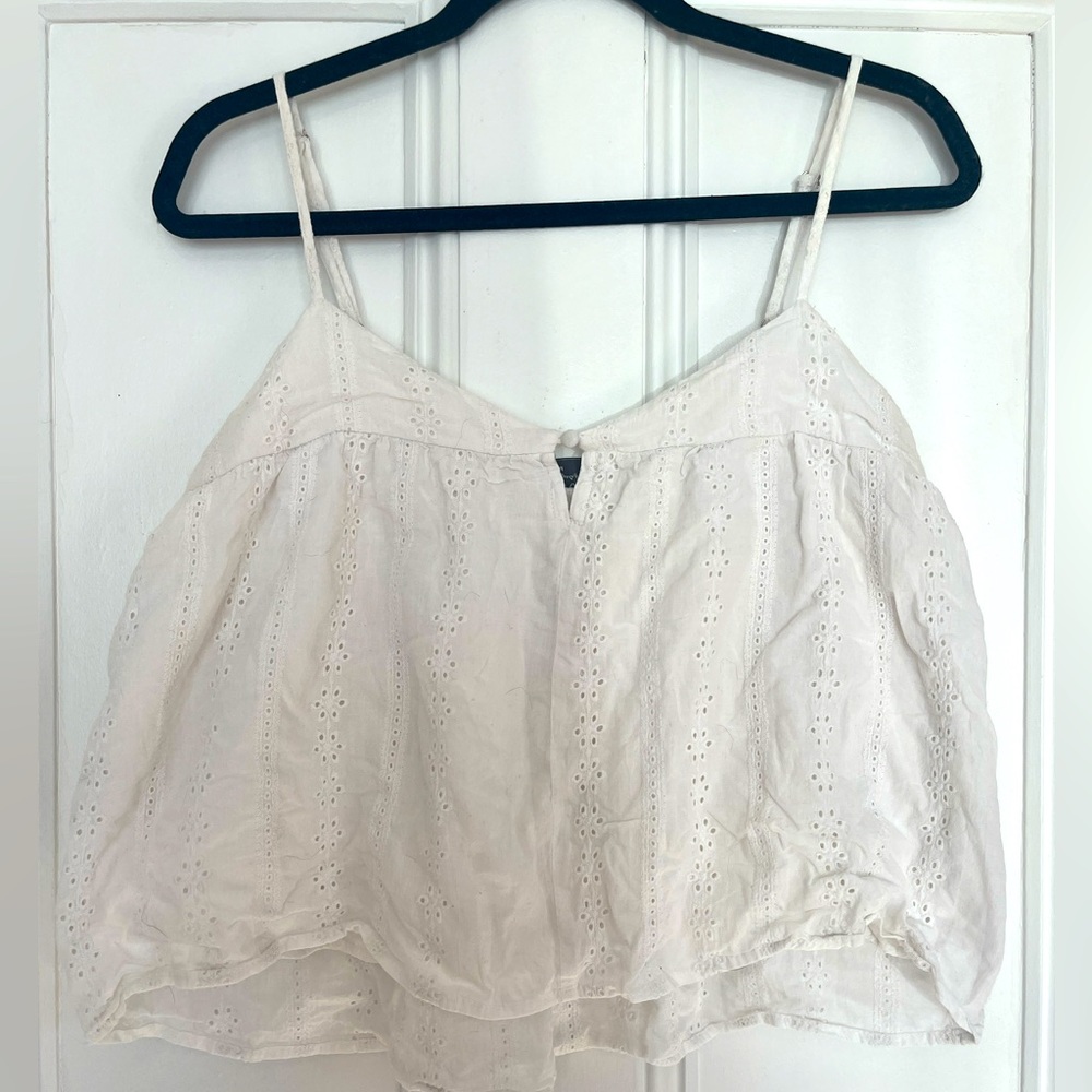 White lace tank top